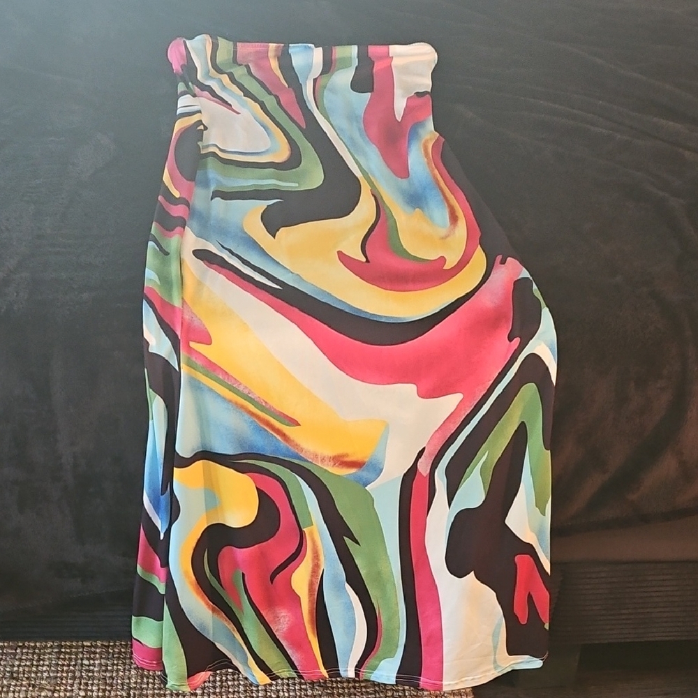Multicolor Abstract Women's Skirt